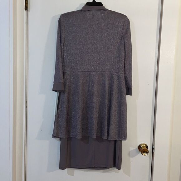 New with Tags R&M Collection Sparkling Silver& Gray Two piece- dress Women’s 6 - Picture 7 of 11